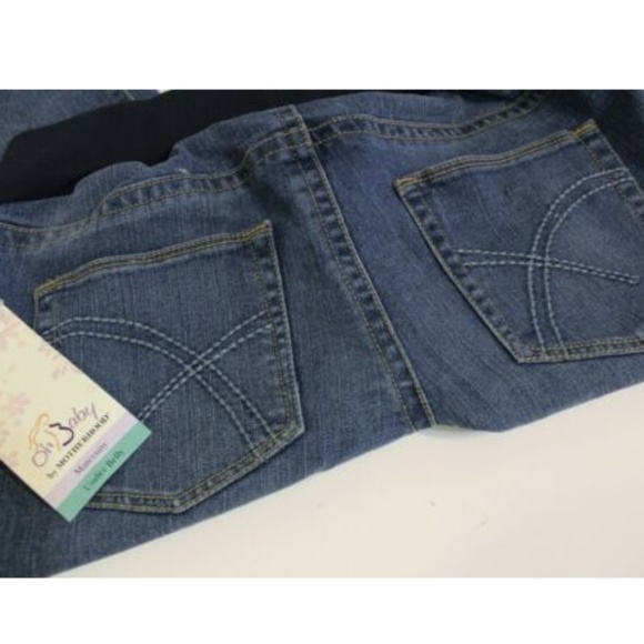 Maternity Denim Blue Jean Capri Pants Size S Small 4 6 - Picture 4 of 4